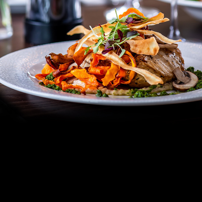 Vegan menu at The Seahorse