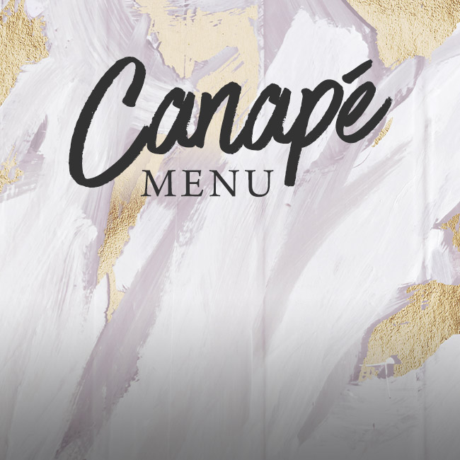 Canapé menu at The Seahorse